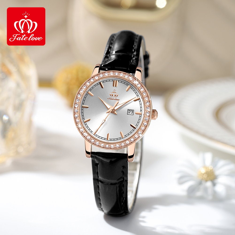 Leather Classic Strap - Fate Love Klassiek Zakelijk Quartz Dameshorloge