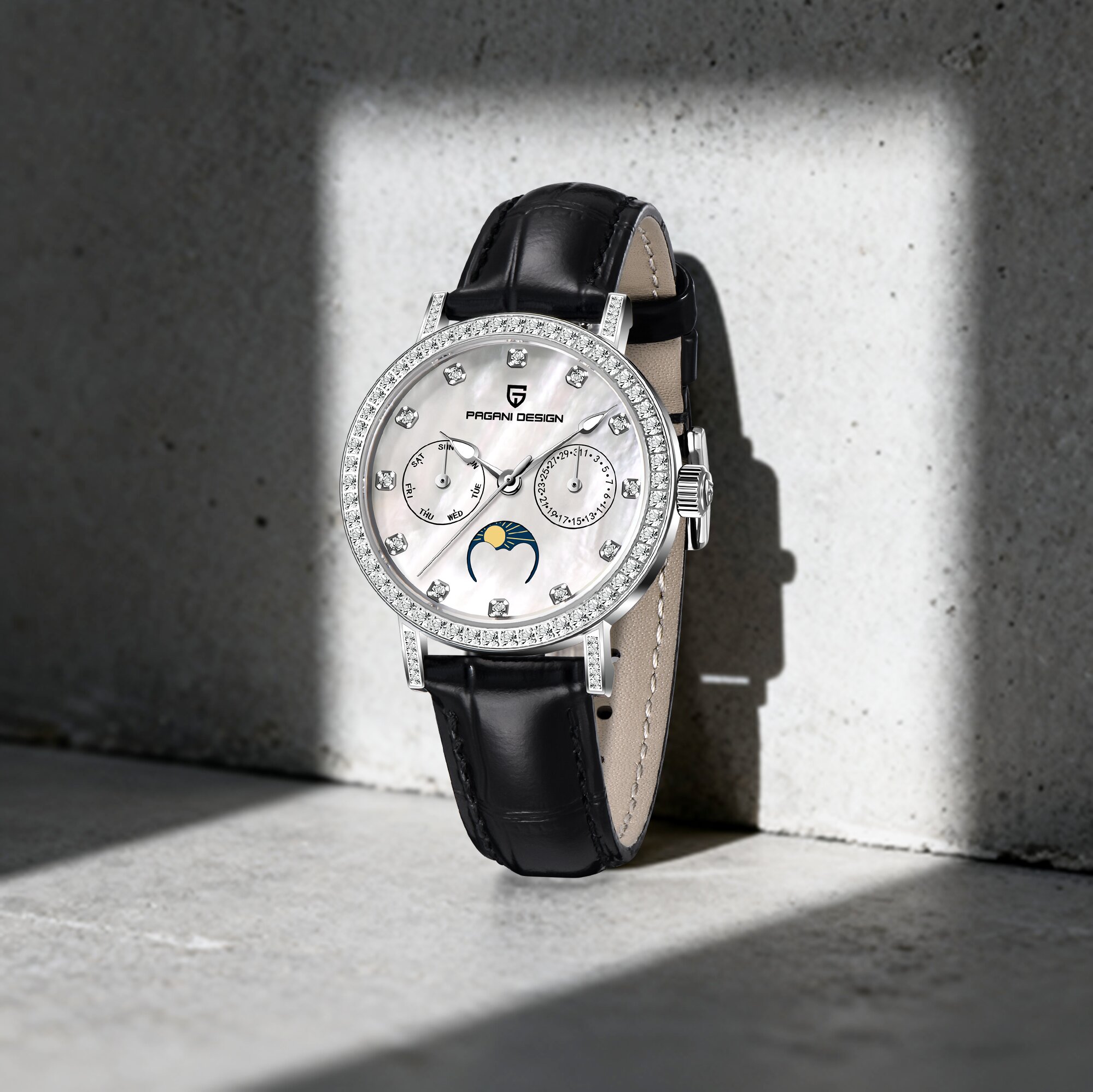 Leather Classic Strap - PAGANI DESIGN Elite luxe dameshorloge met