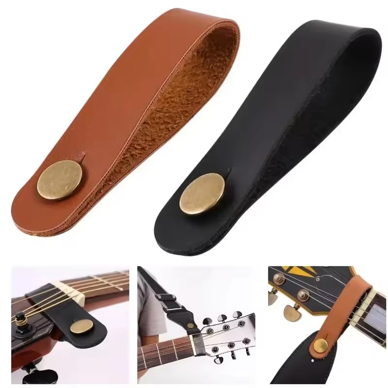 Leather Classic Strap - 1/2/3 stuks Lederen Gitaarbandhouder Knop Veilige