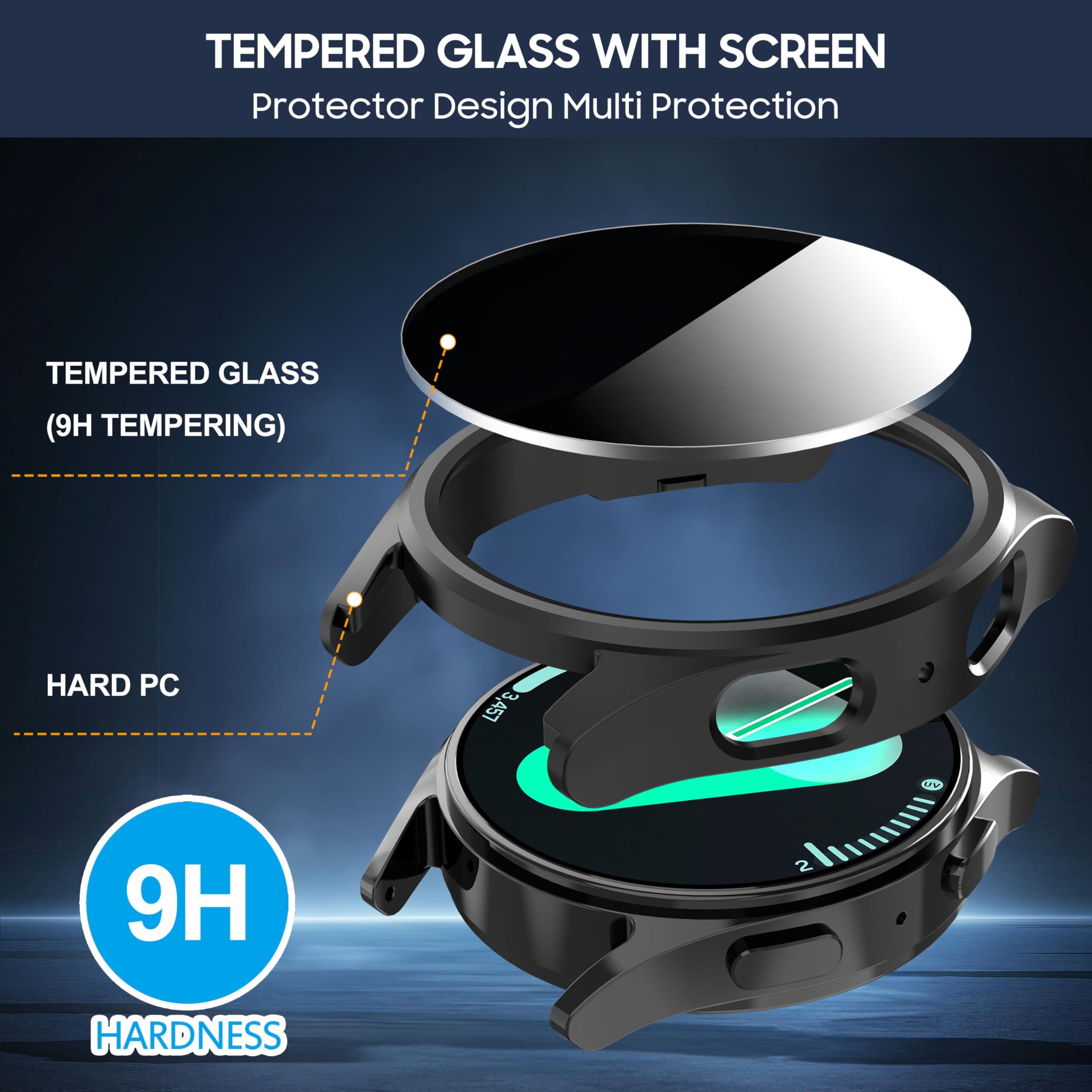 Gehard glas + privacyhoes voor - Samsung Smartwatch Accessories recensie en prijs